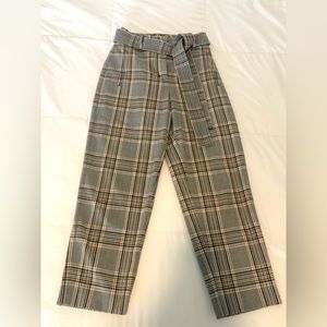 Aritzia Wilfred Tie-Front Check Pant
